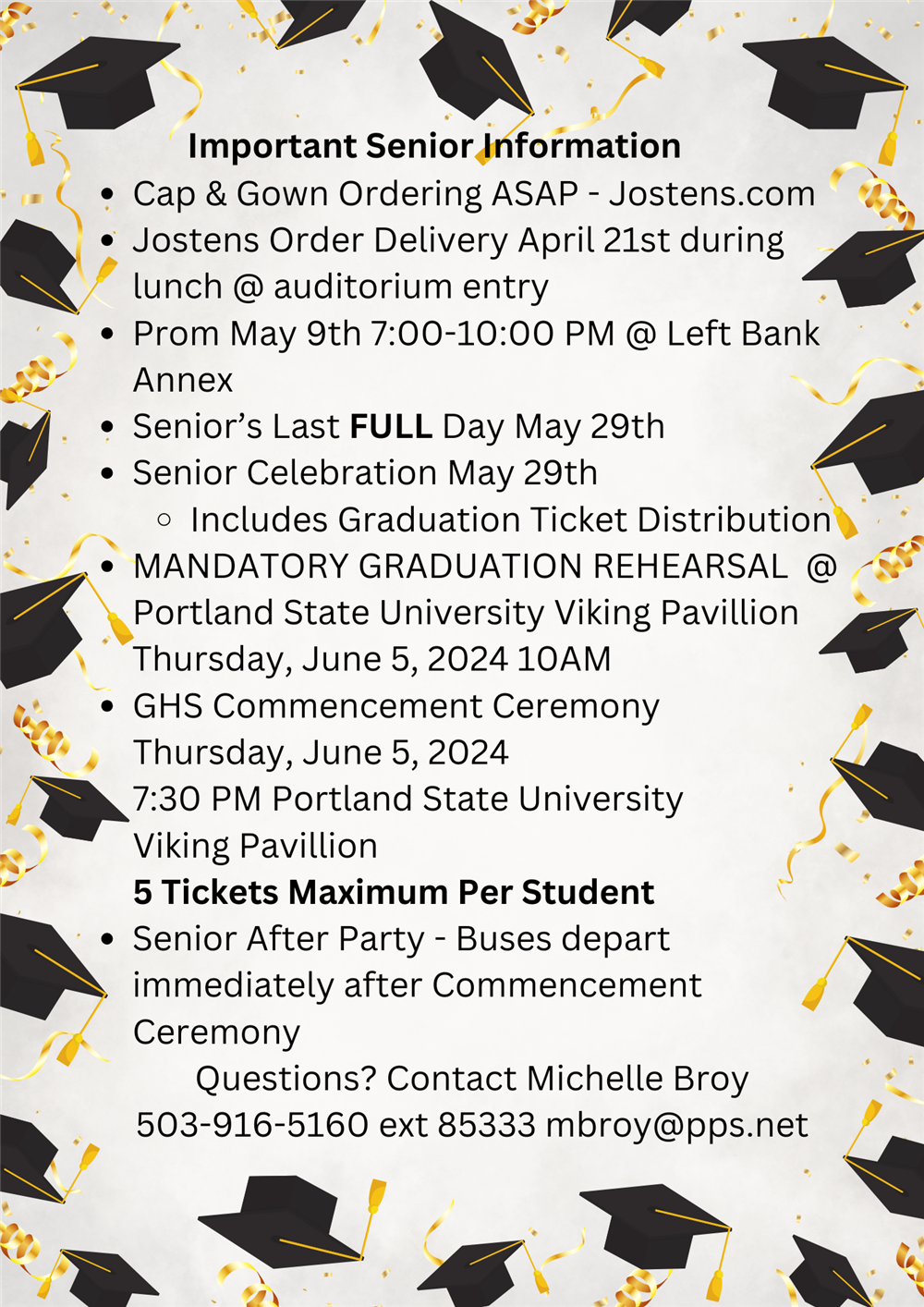 2025 Senior Info